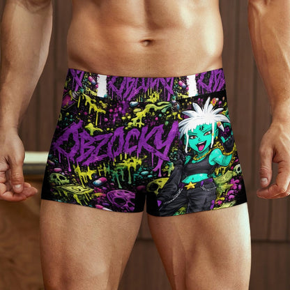 Splatter Ice Silk Men Cooling Boxer Shorts