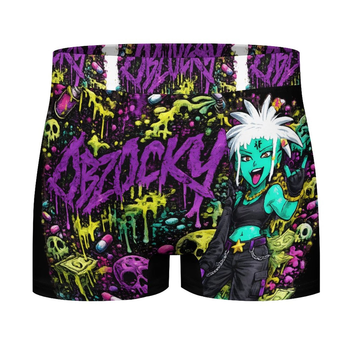 Splatter Ice Silk Men Cooling Boxer Shorts