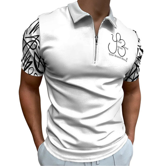 "Your Brand/Logo Here" Best Uniform/Workwear Ever! 100% Cotton Zip Short Sleeve POLO Shirt