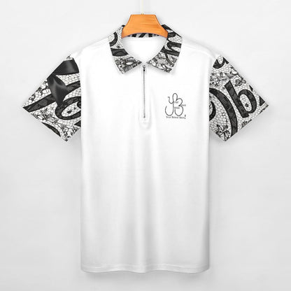 Lace Down "Your Brand/Logo Here" Best Uniform/Workwear Ever! 100% Cotton Zip Short Sleeve POLO Shirt