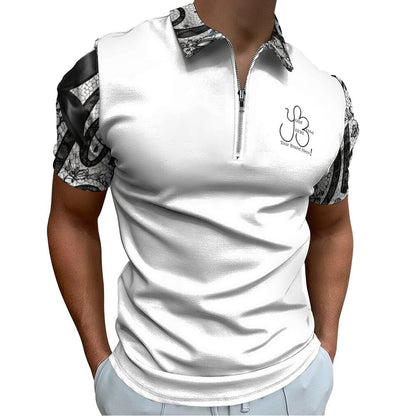 Lace Down "Your Brand/Logo Here" Best Uniform/Workwear Ever! 100% Cotton Zip Short Sleeve POLO Shirt
