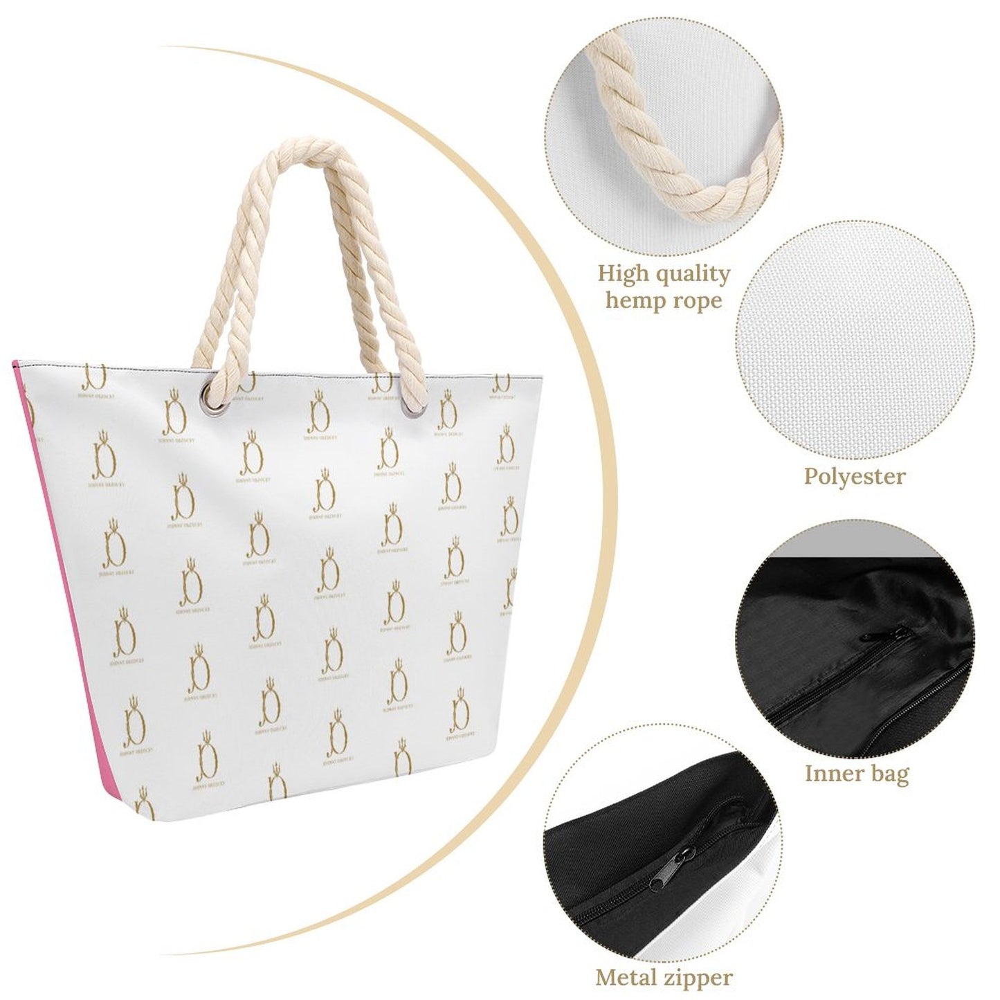 LouLouBangs Mommy Long Legs Large Jute Tote Bag