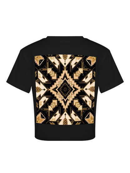 DTF 180gsm Women's Crop Top T-shirt(Dual-sided Printing)