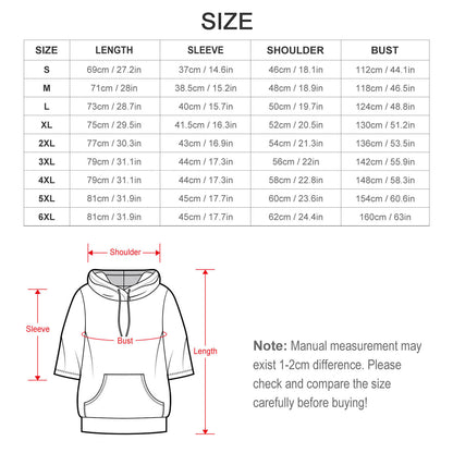 MI DEH YAH Half Sleeve Hoodie